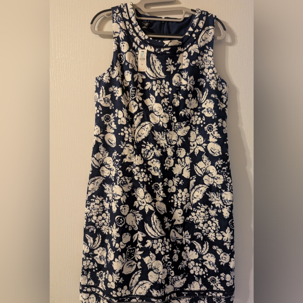 Talbot's Smock Dress New With Tags size 8P, blue and white